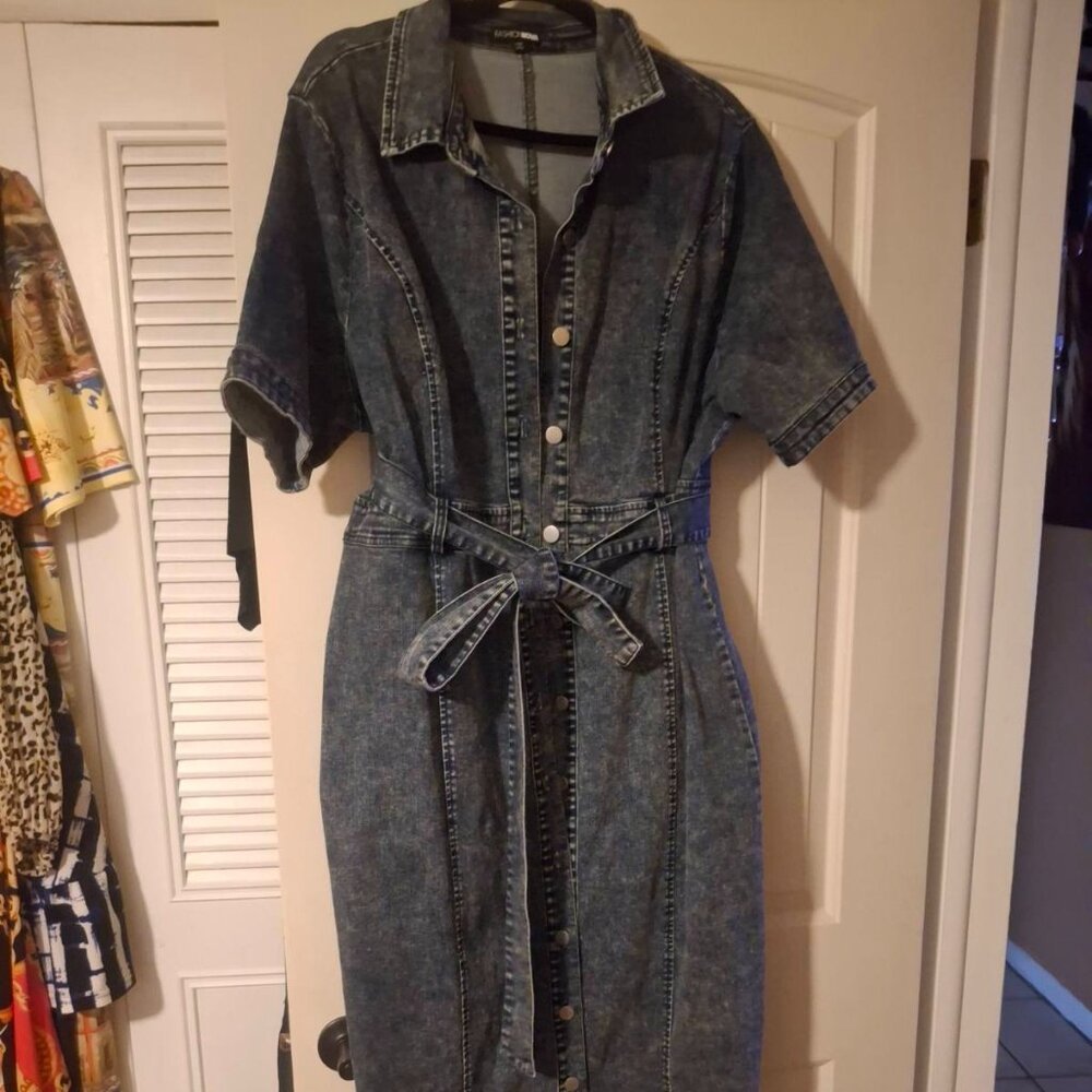 DENIM DRESS BLUE 2XL